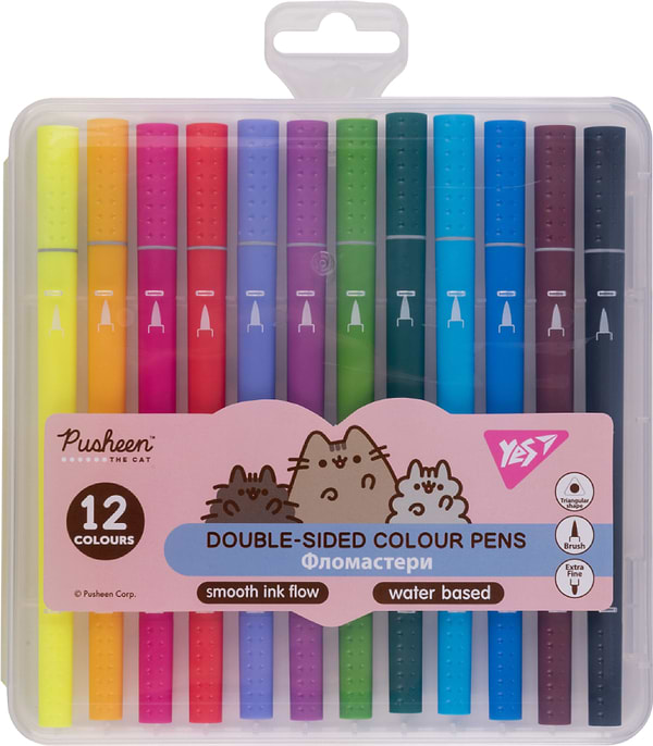 Фото - Фломастеры YES 12 цв. Pusheen (650573)