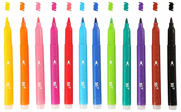 Фото - Фломастеры YES 12 цветов "Minecraft.Spring", глитер (650587)