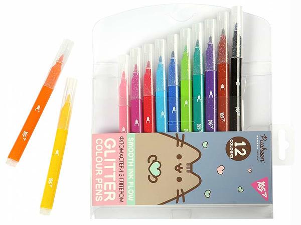 Фото - Фломастери YES 12 цв. Pusheen, глиттер (650588)