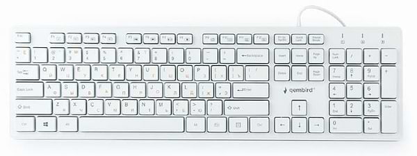 Фото - Клавіатура дротова Gembird KB-MCH-03-W-UA White USB
