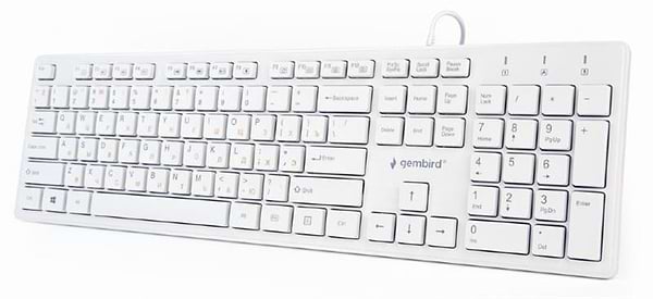 Фото - Клавіатура дротова Gembird KB-MCH-03-W-UA White USB
