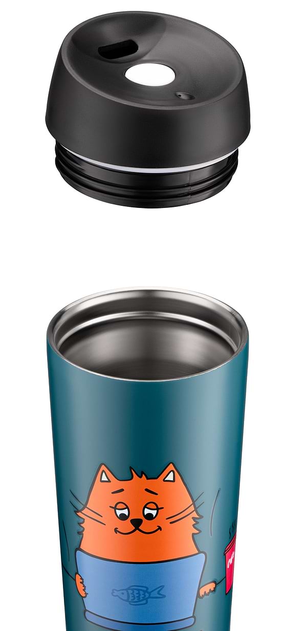 Фото - Термочашка Ardesto Coffee Time Red Cat 450 мл Blue (AR2645CG)