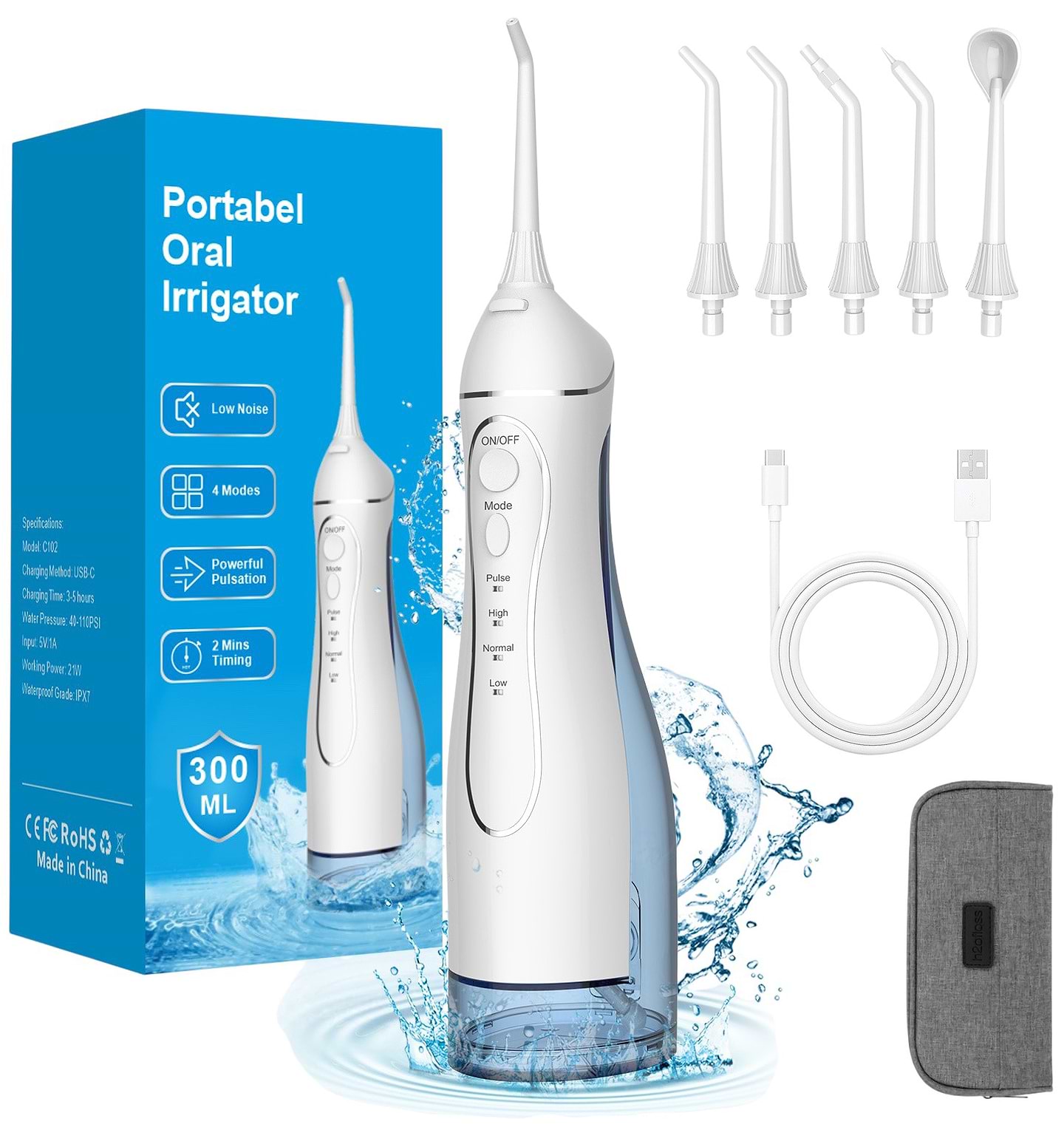 Іригатор H2OFloss HF-C102 White