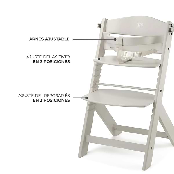 Фото - Стільчик для годування класичний Kinderkraft Enock Beige (KKKENOCBEGF0000)