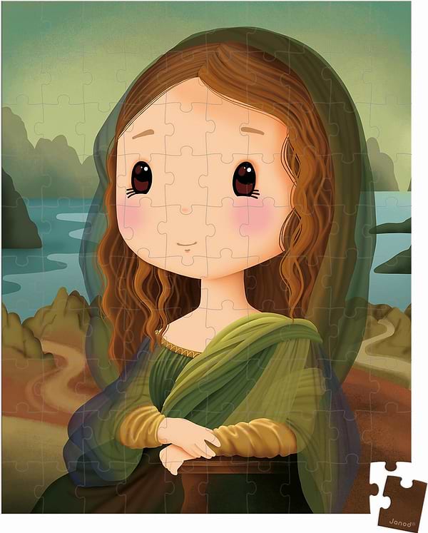 Фото - Пазлы (5-7 лет) Janod по мотивам Леонардо да Винчи 100 шт. (J02579)