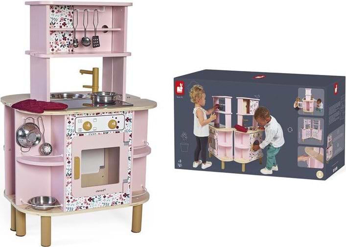 Сюжетно-ролевая игра. Кухня Janod Кухня розовая двухсторонняя (J06616)