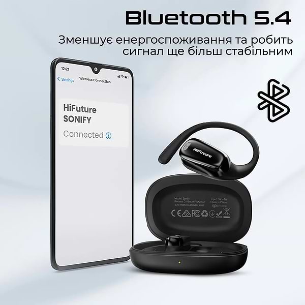 Фото - Навушники вкладиші бездротові TWS HiFuture sonify.black
