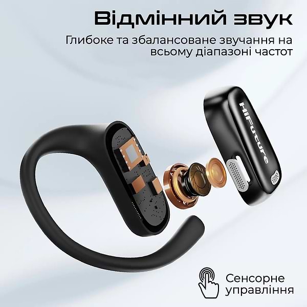 Фото - Навушники вкладиші бездротові TWS HiFuture sonify.black