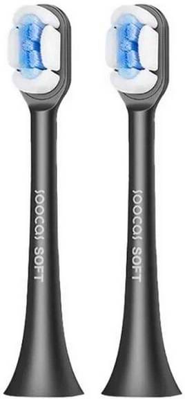 Насадка для зубної щітки Soocas Sonic Soft Brush Head for X1/X3/X5 Black (2pcs) (BH01B)