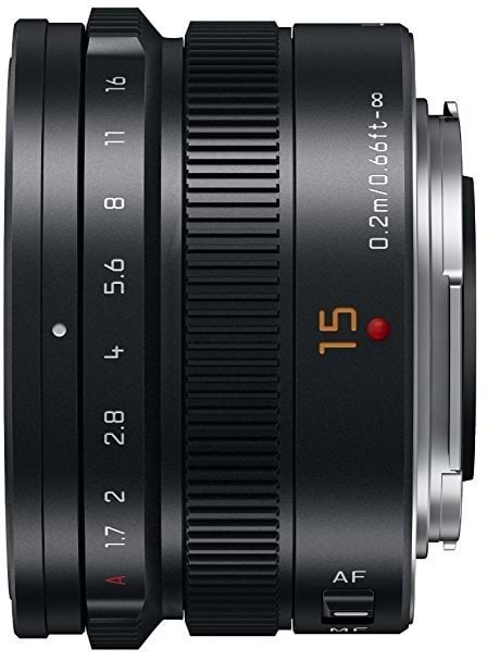 Фото - Об'єктив до фотокамери Panasonic Micro 4/3 Lens 15mm f/1.7 ASPH Black (H-X015E9-K)