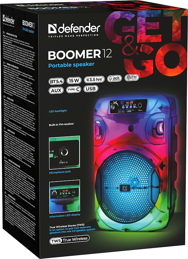 Фото - Акустическая система Defender Boomer 12 (65412)