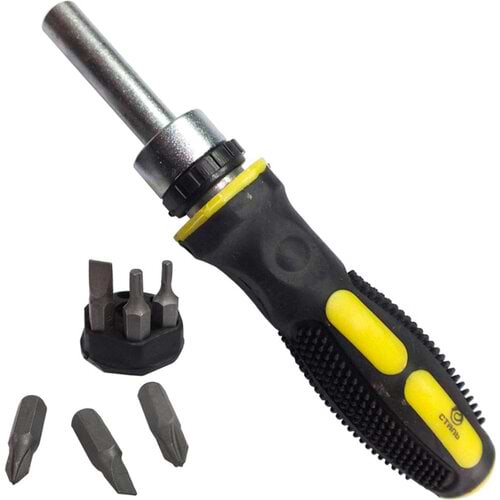 Фото - Отвертка со сменными битами Сталь 7в1 (49050)