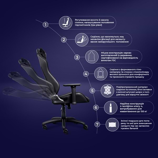 Фото - Крісло для геймерів Trust GXT714 Ruya ECO, ПУ шкіра, 3D-Armrests, чорний (24908)