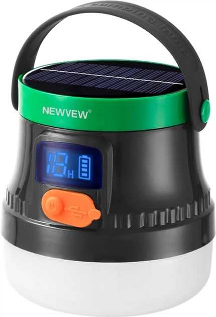 Ліхтар акумуляторний NEWVEW 50W Solar Panel 2600mAh Green (NWVW-NV-E936-GN)