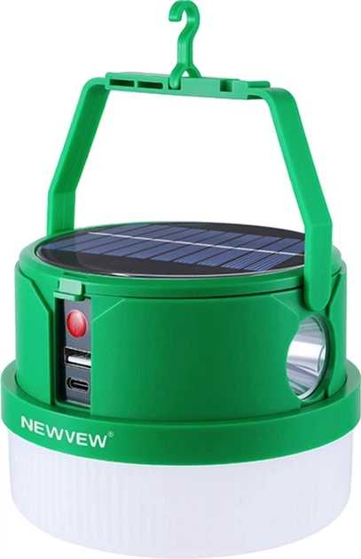 Ліхтар акумуляторний NEWVEW 50W Solar Panel 2400mAh Green (NWVW-NV-E972-GN)