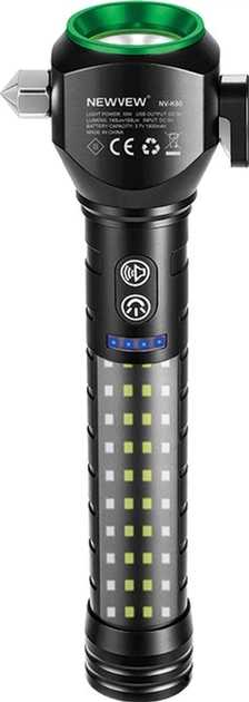 Ліхтар акумуляторний NEWVEW 1800mAh Black (NWVW-NV-K50-BK)