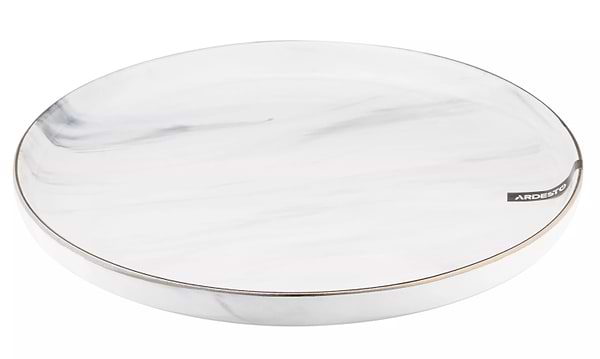 Фото - Тарілка обідня Ardesto Marmo 27 см (AR2927MRW)