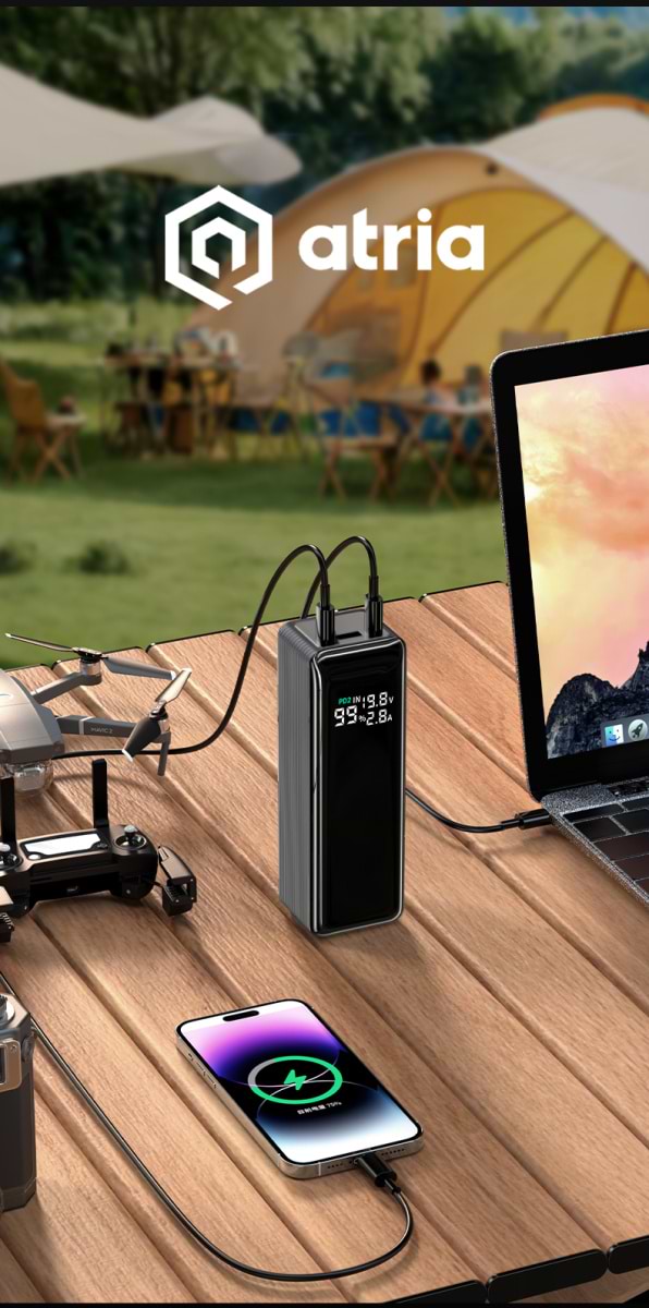 Фото - Батарея мобильная ATRIA Powerbank USB-C 30000mAh 160W (WPD-160S)