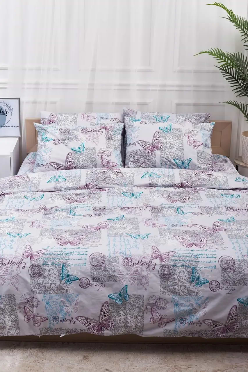 Комплект постільної білизни дитячий Moon&Star 110х140 нав. 2х40х60 Butterfly Бязь Gold Люкс (MS-830000005)