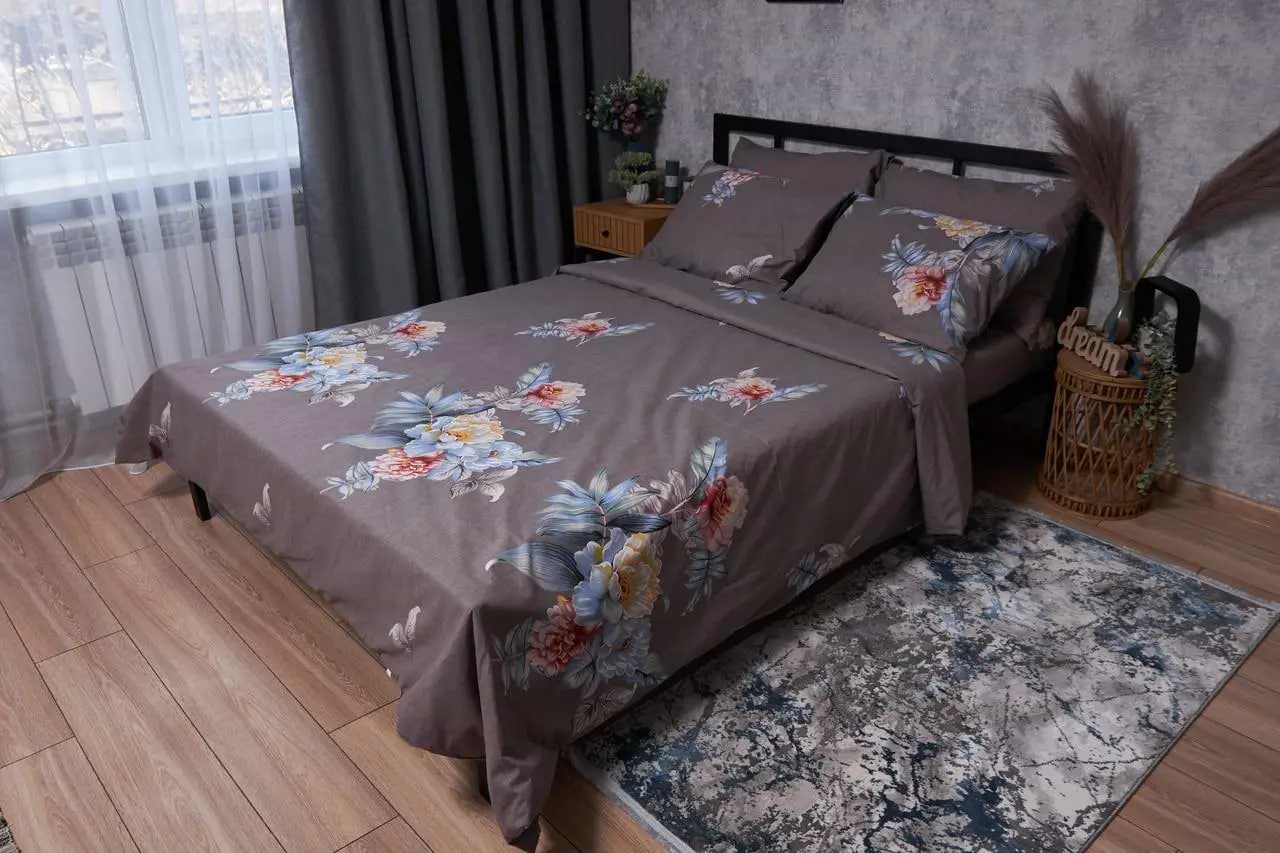 Комплект постельного белья Moon&Star Бязь Gold Люкс «Flowers Wod» 160х220 см нав. 2х70х70 (MS-820001515)