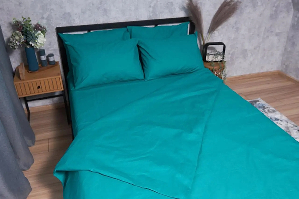 Фото - Комплект постельного белья Moon&Star Бязь Gold Люкс «Green Deep» 160х220 см нав. 2х50х70 (MS-820001619)