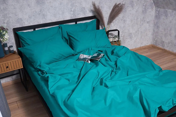 Фото - Комплект постельного белья Moon&Star Бязь Gold Люкс «Green Deep» 160х220 см нав. 2х50х70 (MS-820001619)