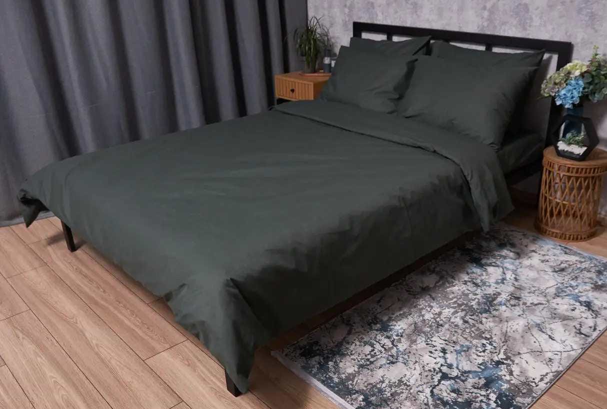 Комплект постельного белья детский Moon&Star Бязь Gold Люкс Dark Green 110х140 нав. 2х40х40 (MS-830000060)