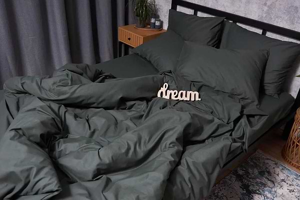 Фото - Комплект постільної білизни Moon&Star Бязь Gold Люкс Dark Green 160х220 (MS-820002178)