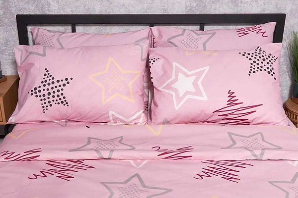 Фото - Комплект постільної білизни Moon&Star Бязь Gold Люкс Alpha Pink 143х210 (MS-820002664)