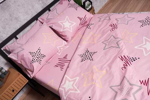 Фото - Комплект постільної білизни Moon&Star Бязь Gold Люкс Alpha Pink 143х210 (MS-820002664)