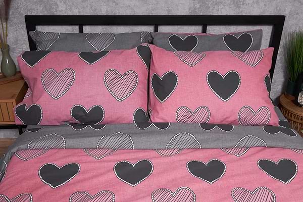 Фото - Комплект постільної білизни Moon&Star Бязь Gold Люкс Love King Size 220x240 (MS-820002753)