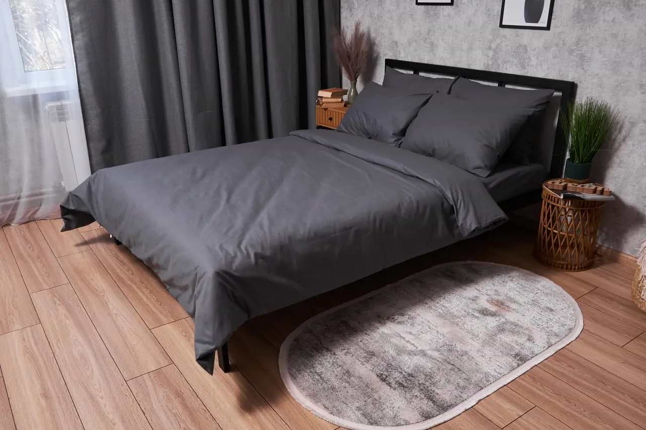 Комплект постельного белья Moon&Star Бязь Gold Люкс «Dark Blue» 200х220 нав. 4х70х70 (MS-820003199)