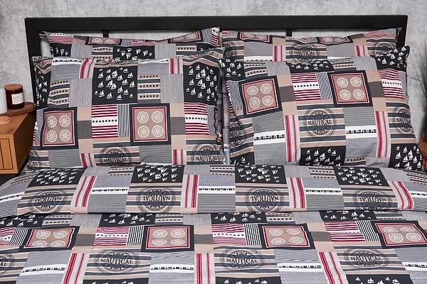 Фото - Комплект постільної білизни Moon&Star Бязь Gold Люкс «Nautical» 200х220 нав. 4х70х70 (MS-820003409)