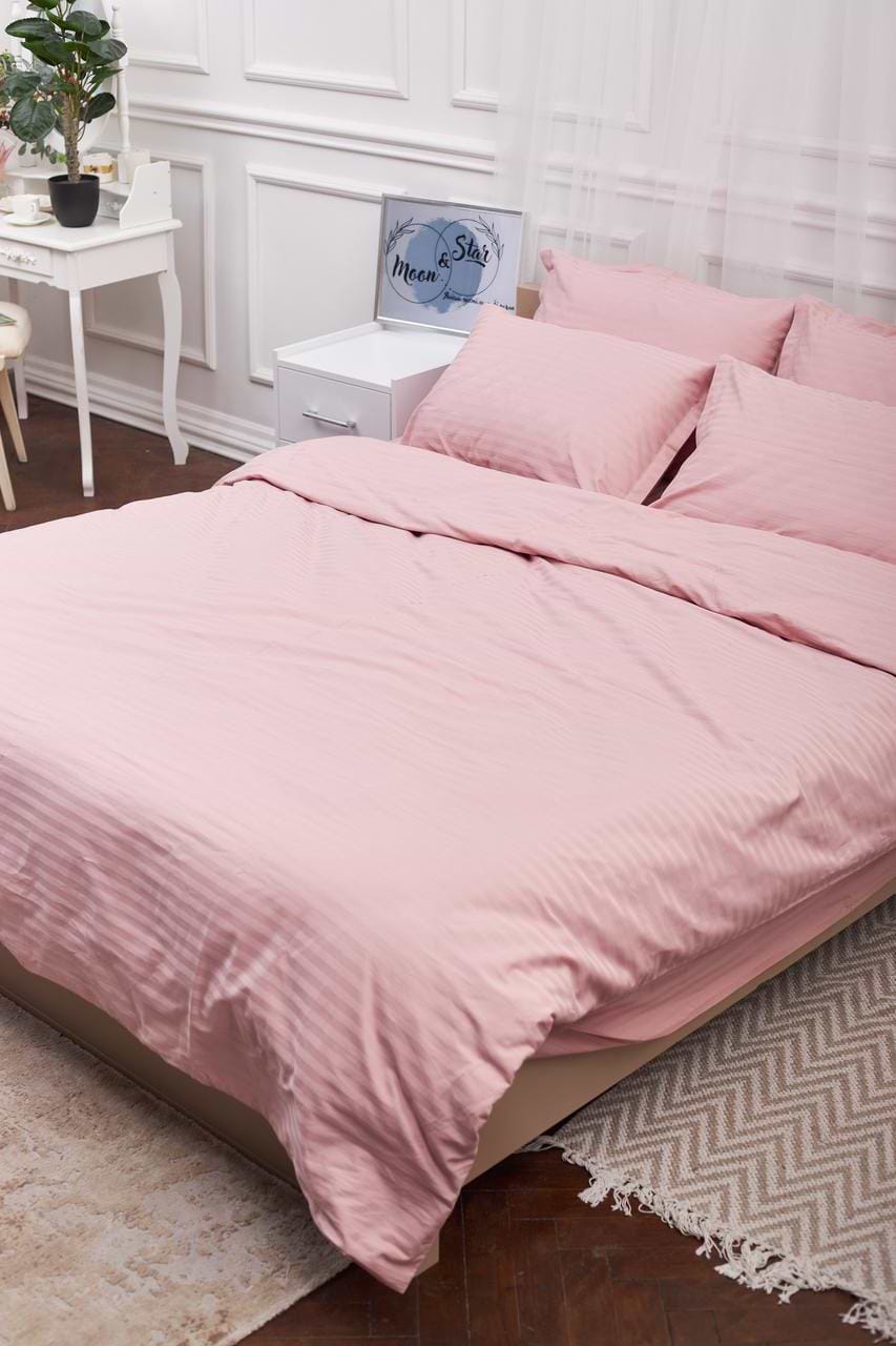 Комплект постельного белья Moon&Star Satin Stripe Stripe Pink 175х210 (MS-820003612)