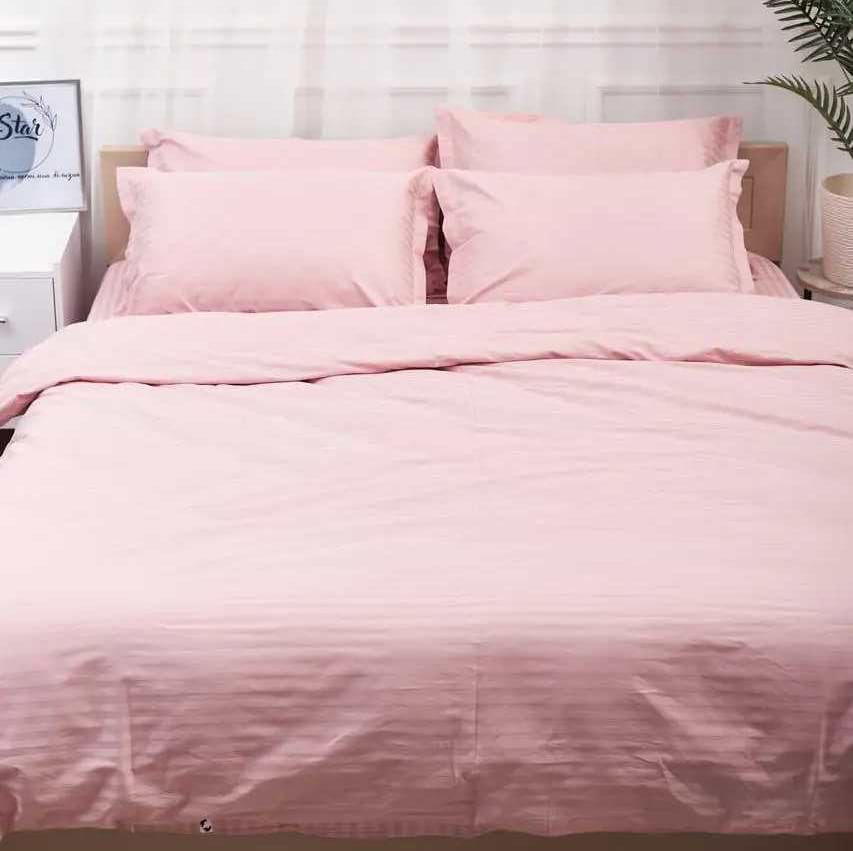 Комплект постельного белья Moon&Star Satin Stripe Stripe Pink 160х220 нав. 2х70х70 (MS-820003627)