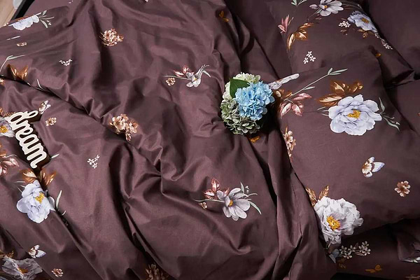 Фото - Комплект постільної білизни Moon&Star Мікросатин Premium «Floral Mocha» 160х220х2 см нав. 2х40х60 (MS-820005035)