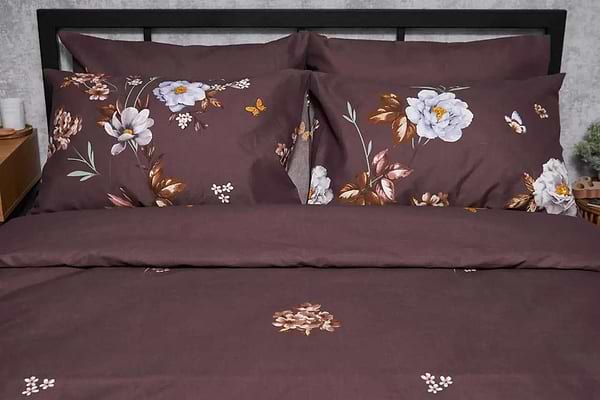 Фото - Комплект постільної білизни Moon&Star Мікросатин Premium «Floral Mocha» 160х220х2 см нав. 2х40х60 (MS-820005035)