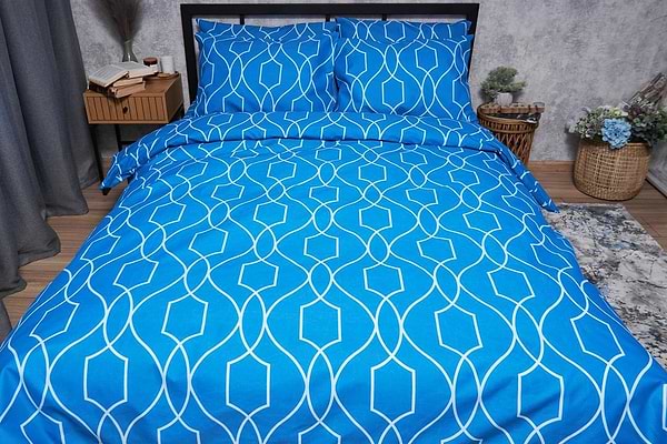 Фото - Комплект постельного белья Moon&Star Микросатин Premium «Ocean Breeze» King Size 220x240 см нав. 2х70х70 (MS-820005147)