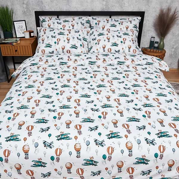 Фото - Комплект постільної білизни Moon&Star Бязь Gold Люкс Cloud Adventures 143х210 нав. 2х40х60 (MS-820006175)