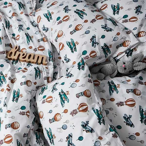 Фото - Комплект постільної білизни Moon&Star Бязь Gold Люкс Cloud Adventures 143х210 нав. 2х40х60 (MS-820006175)