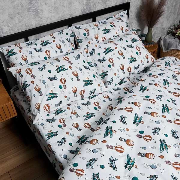 Фото - Комплект постільної білизни Moon&Star Бязь Gold Люкс Cloud Adventures 143х210 нав. 2х40х60 (MS-820006175)