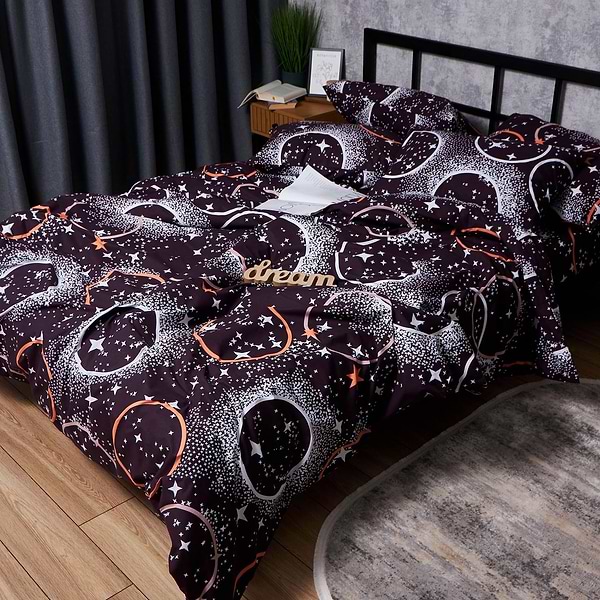 Фото - Комплект постільної білизни Moon&Star Бязь Gold Люкс Cosmic Vibes 175х210 нав. 4х50х70 (MS-820006203)
