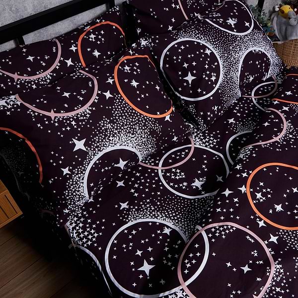 Фото - Комплект постільної білизни Moon&Star Бязь Gold Люкс Cosmic Vibes 175х210 нав. 4х50х70 (MS-820006203)