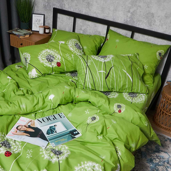 Фото - Комплект постільної білизни Moon&Star Бязь Gold Люкс Green Harmony 175х210 нав. 2х40х60 (MS-820006375)