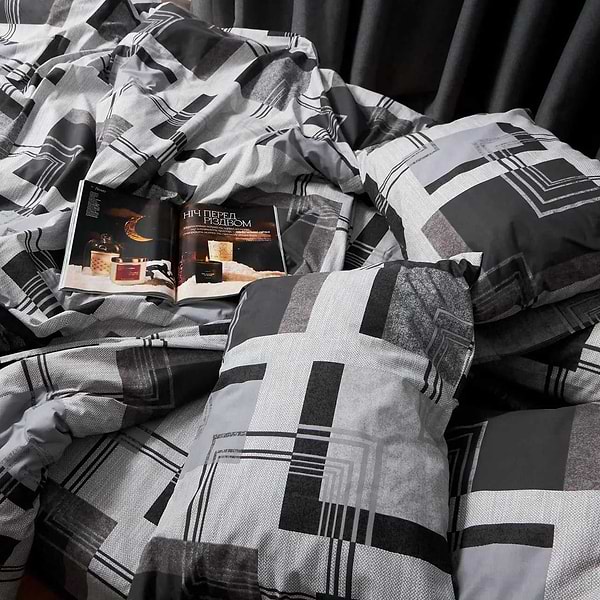 Фото - Комплект постельного белья Moon&Star Бязь Gold Люкс Modern Vision 160х220 нав. 2х40х60 (MS-820006530)