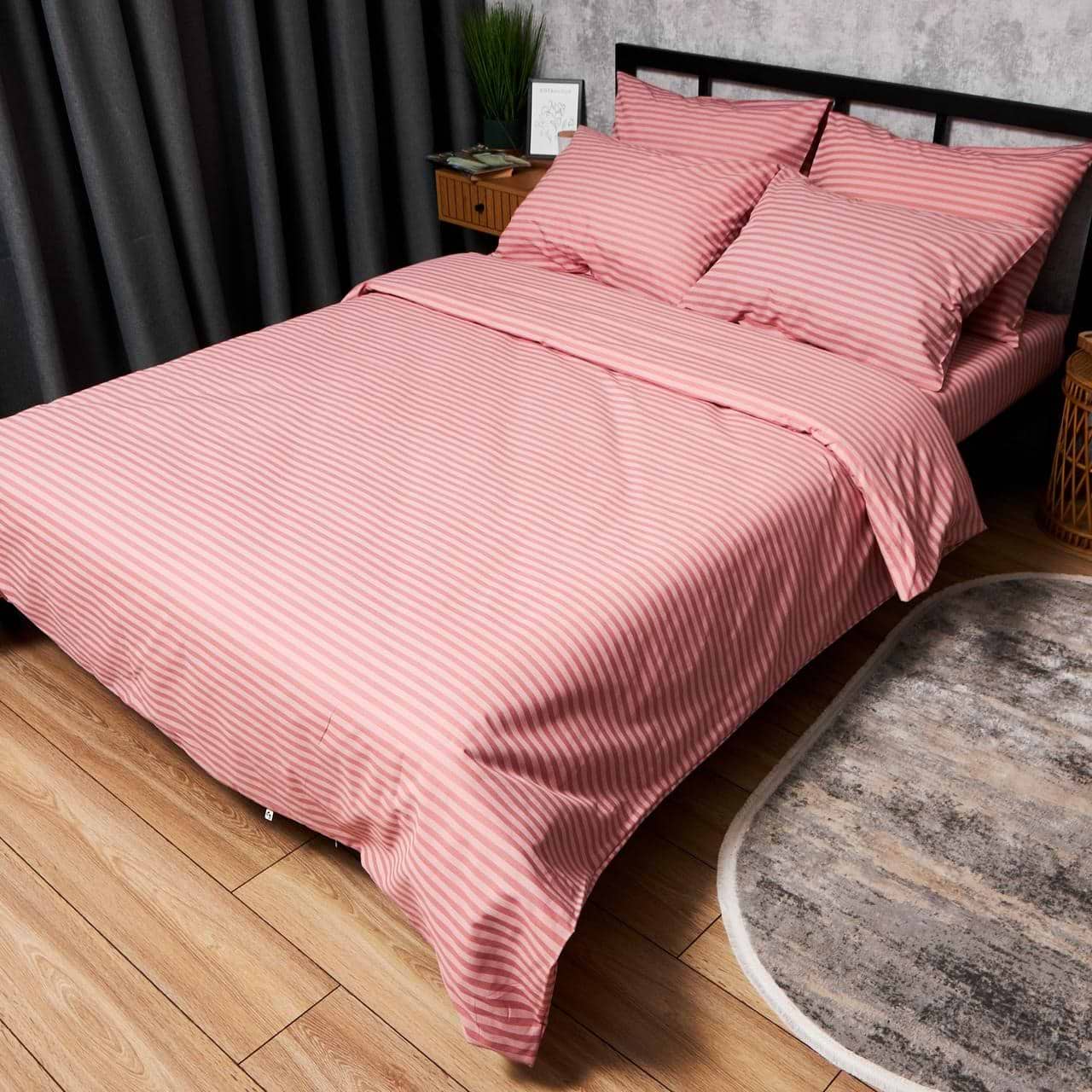 Комплект постельного белья Moon&Star Бязь Gold Люкс Pink Whisper 175х210 нав. 2х40х60 (MS-820006620)