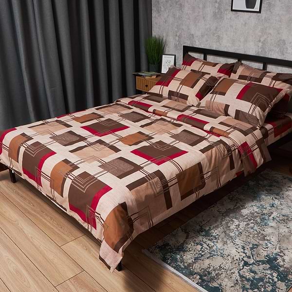 Фото - Комплект постільної білизни Moon&Star Бязь Gold Люкс Retro Geometry 175х210 нав. 2х50х70 (MS-820006691)