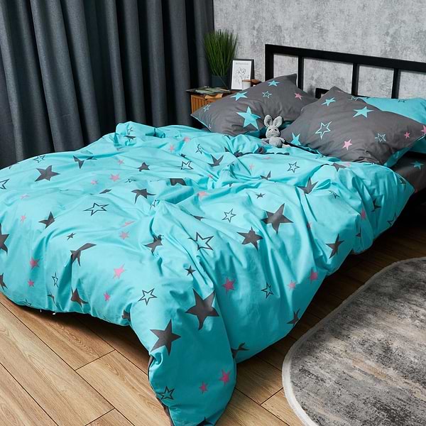 Фото - Комплект постільної білизни Moon&Star Бязь Gold Люкс Starry Skies 175х210 нав. 2х40х60 (MS-820007005)