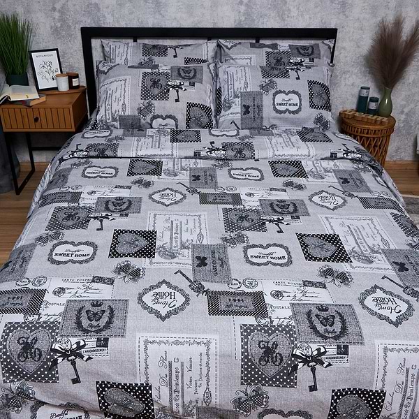 Фото - Комплект постельного белья Moon&Star Бязь Gold Люкс «Vintage Keys» King Size 220x240 нав. 2х40х60 (MS-820007280)