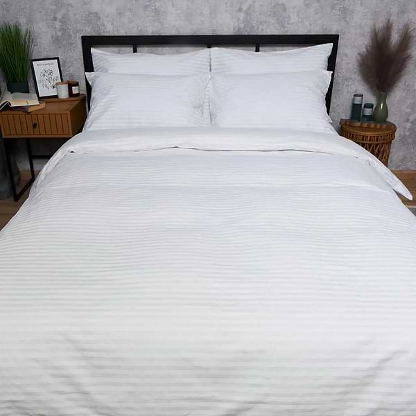 Фото - Комплект постільної білизни Moon&Star Бязь Gold Люкс «White Harmony» 160х220х2 нав. 4х70х70 (MS-820007419)